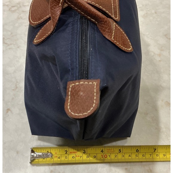 Longchamp Navy Blue Small Handle Tote Bag Purse Handbag Designer - Picture 2 of 12